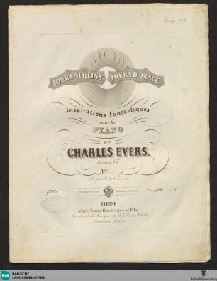 1: Jours sereins, jours d'orage : Inspirations fantastiques pour le piano; oeuvre 24