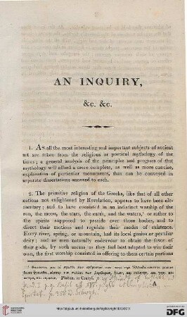 An inquiry