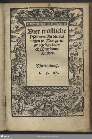 Vier trostliche Psalmen, An die Königyn zu Hungern