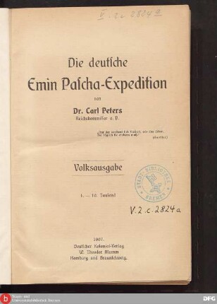 Die deutsche Emin Pascha-Expedition