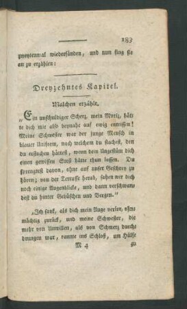 Dreyzehntes Kapitel. Malchen erzählt.