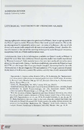 Liturgical vestments by Francois Glaize
