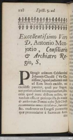 [Epist. 5. ad Antonium Menjotium]