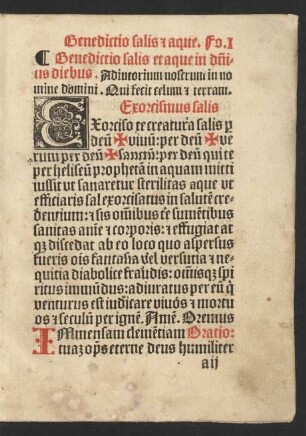 Benedictio salis et aque in dominicis diebus.