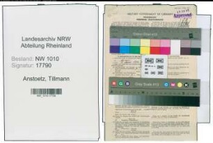 Entnazifizierung Tillmann Anstoetz , geb. 29.05.1892 (Beamter)