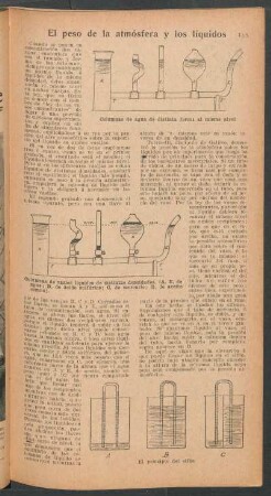 El peso de la atmósfera y los líquidos