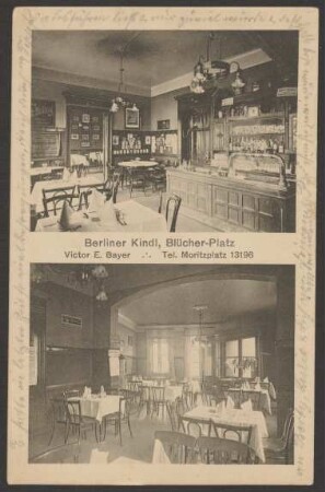 Ansichtskarte "Berliner Kindl, Blücher-Platz" [2/2]