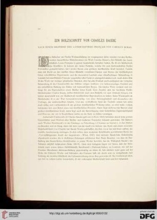 Ein Holzschnitt von Charles Baude nach einem Bildnisse des Landschafters Français von Carolus Duran