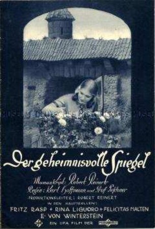 Programmheft zum Ufa-Film "Der geheimnisvolle Spiegel"