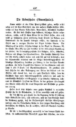 Die Nebenschulen (Armenschulen)