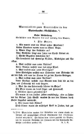 Materialien zum Unterrichte in der Vaterlands-Geschichte