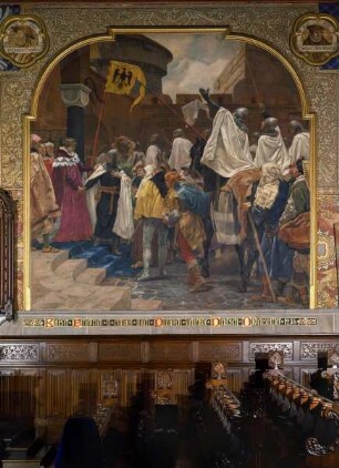 Kaiser Friedrich II. entläßt nach Preußen ziehende Deutsch-Ordensritter, 1236