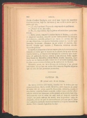 Capítulo IX. - El primer acto de un drama.