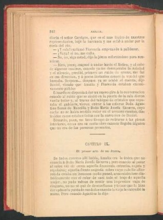 Capítulo IX. - El primer acto de un drama.