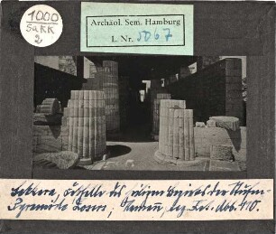 Sakkara. Festhalle des Heiligen Bezirks der Stufenpyramide