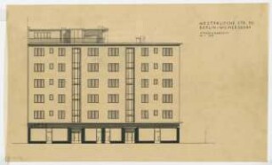Wohnhaus Westfälische Straße 50, Berlin-Halensee: Ansicht Straßenseite 1:100