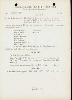 Mayerhofer, Theresia