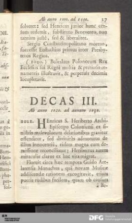Decas III.