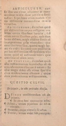Quaestio CXLVII. De jejunio, in octo articulos divisa.