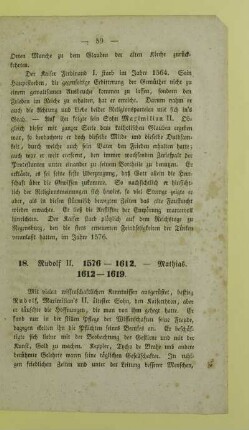 18. Rudolf II. 1576-1612. - Mathias. 1612-1619