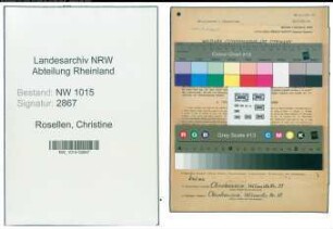 Entnazifizierung Christine Rosellen , geb. 12.05.1890 (Lehrerin)