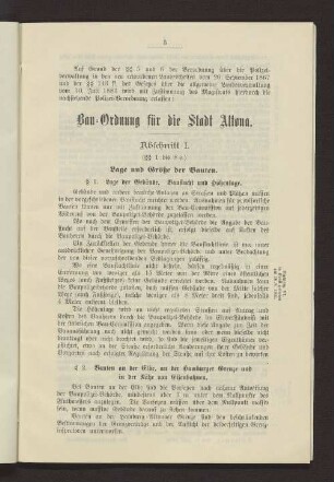 Abschnitt I - Lage und Größe der Bauten