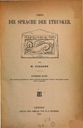 Ueber die Sprache der Etrusker : Von W. Corssen. II