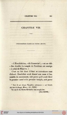 VIII. L'Erechthéion d'après les textes anciens