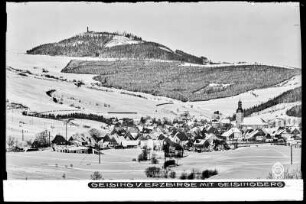 Altenberg-Geising im Erzgebirge mit Geisingberg, im Winter