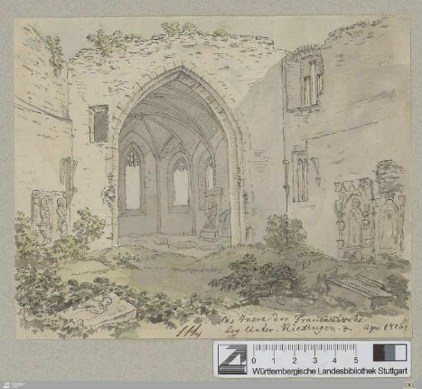 Das In[n]ere der Frauenkirche bey Unter-Riexingen : April 1816