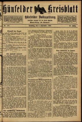 Ausgabe vom Samstag, den 08. September 1923.