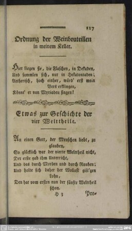 Etwas zur Geschichte der vier Weltheile