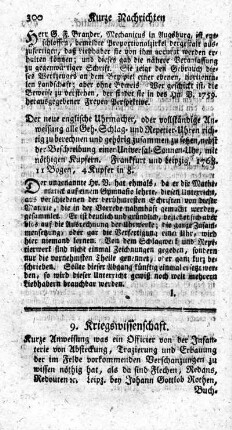 9. Kriegswissenschaft.