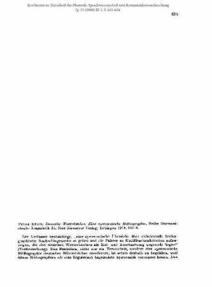 Peter Kühn: Deutsche Wörterbücher. Eine systematische Bibliographie, Reihe Germanistische Linguistik 15, Max Niemeyer Verlag, Tübingen 1978, 266 S. [Rezension]