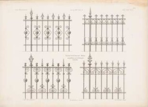 Schmiedeeiserne Gitter, Berlin: Ansichten (aus: Architektonisches Skizzenbuch, H. 175/4, 1882)