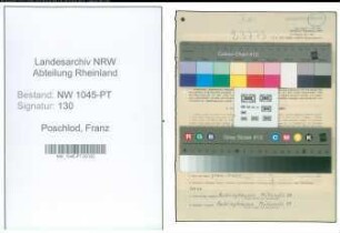 Entnazifizierung Franz Poschlod , geb. 26.01.1906 (Postkraftwagenfuehrer)