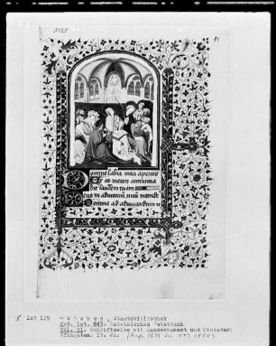 Lateinisches Gebetbuch mit französischem Kalender — Pfingsten, Folio 91recto