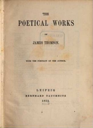 The poetical works of James Thomson