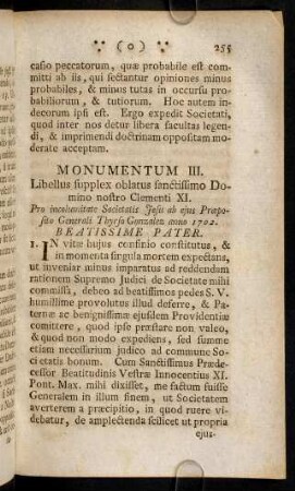 255-274, Monumentum III
