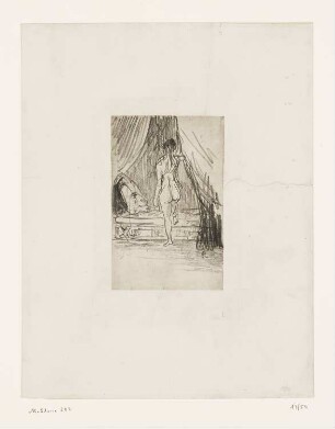 Weiblicher Rückenakt, Blatt 5 der Serie "Les Fleurs du mal"