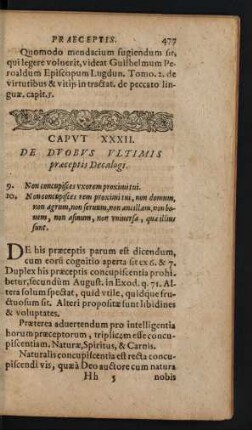 Caput XXXII. De Duobus Ultimis praeceptis Decalogi