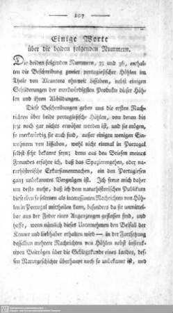 Einige Worte ueber die beiden folgenden Nummern