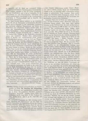 157-160 [Rezension] Die Mysterien des Christentums : Wesen, Bedeutung und Zusammenhang derselben nach der in ihrem übernatürlichen Charakter gegebenen Perspektive dargestellt