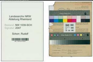 Entnazifizierung Rudolf Schorr , geb. 04.06.1906 (Betriebsingenieur)