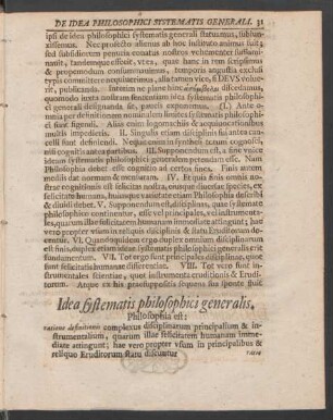 Idea systematis philosophici generalis