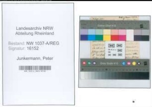 Entnazifizierung Peter Junkermann , geb. 13.02.1912 (Bahn)