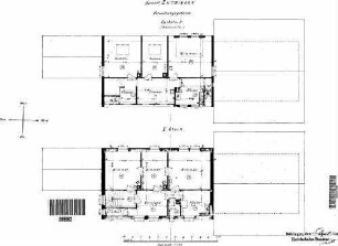 Entringen: Empfangsgebäude mit Güterschuppen Grundrisse