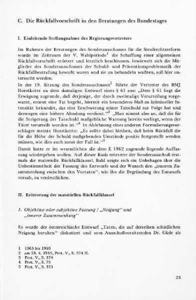 1. Objektive oder subjektive Fassung / "Neigung" oder "innerer Zusammenhang"