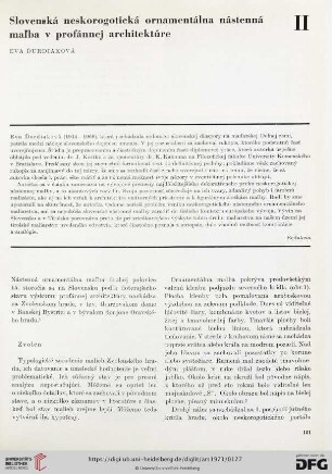 Slovenská neskorogotická ornamentálna nástenná malʹba v profánnej architektúre