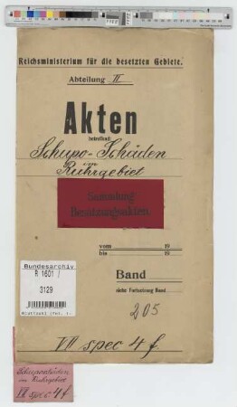 Schupo-Schäden im Ruhrgebiet